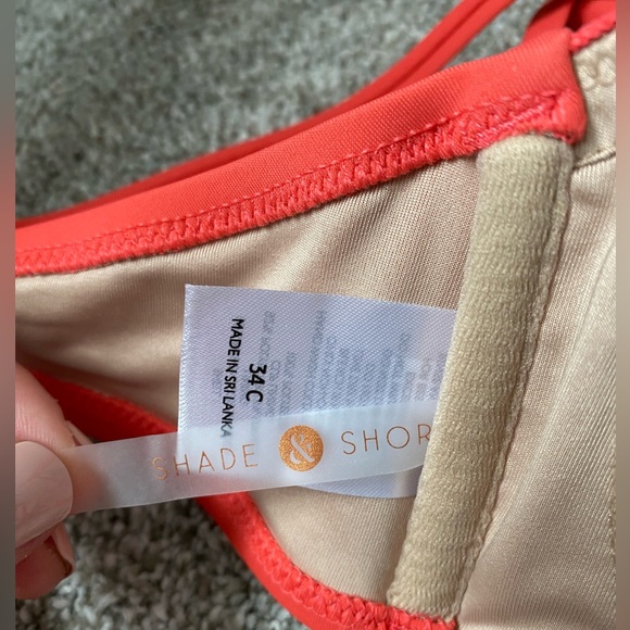 Shade & Shore coral bikini top & bottom set Size Medium// 34C - Picture 7 of 7